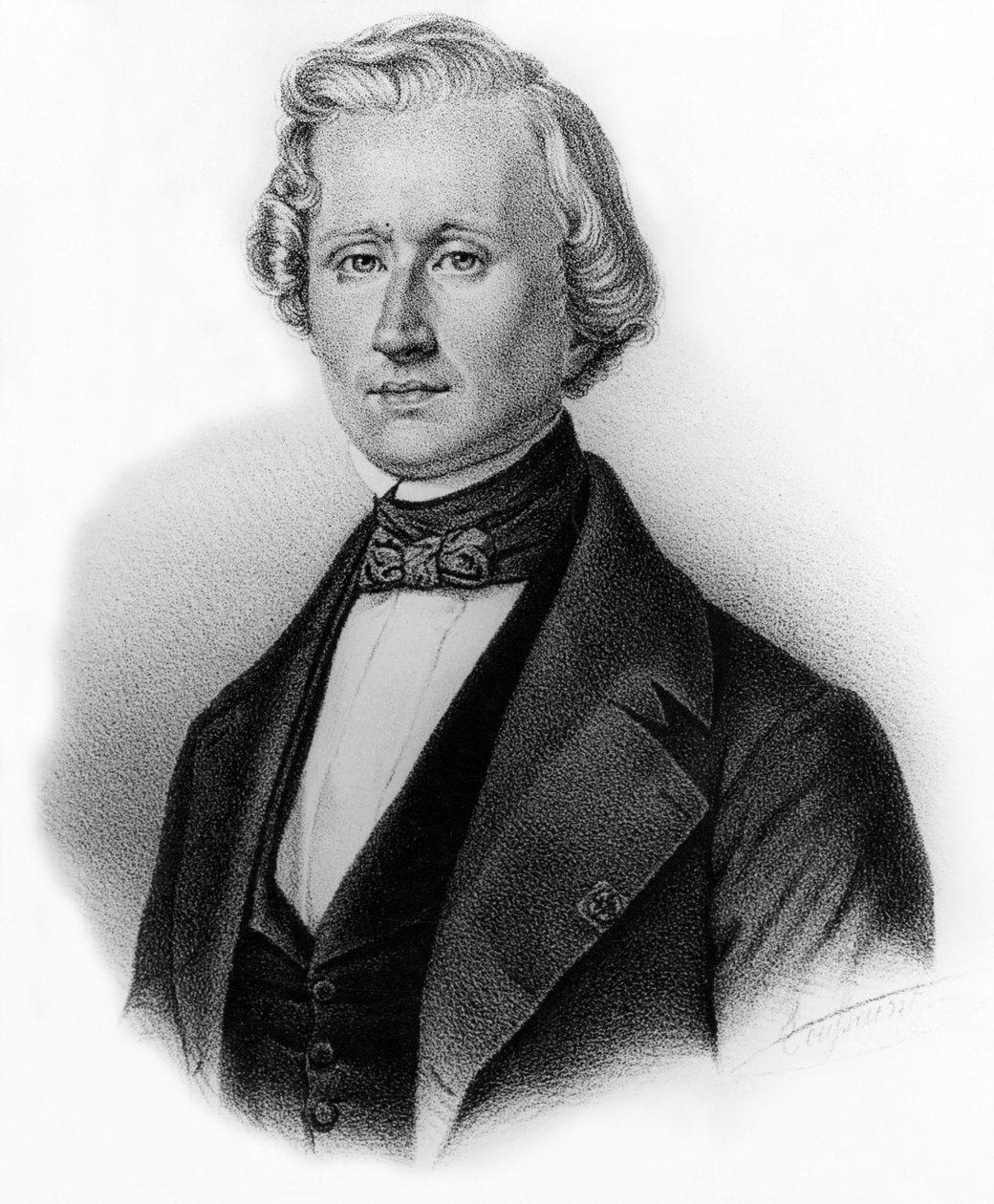 Urbain Jean Joseph Le Verrier (1811-1853) French Astronomer and Director of the Observatory at Paris, Engraving by Auguste Roy by Unbekannter Künstler