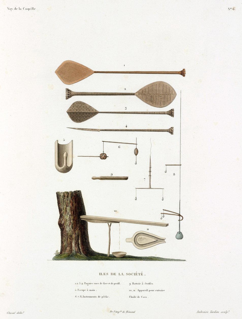 Various Implements from the Society Islands by Unbekannt