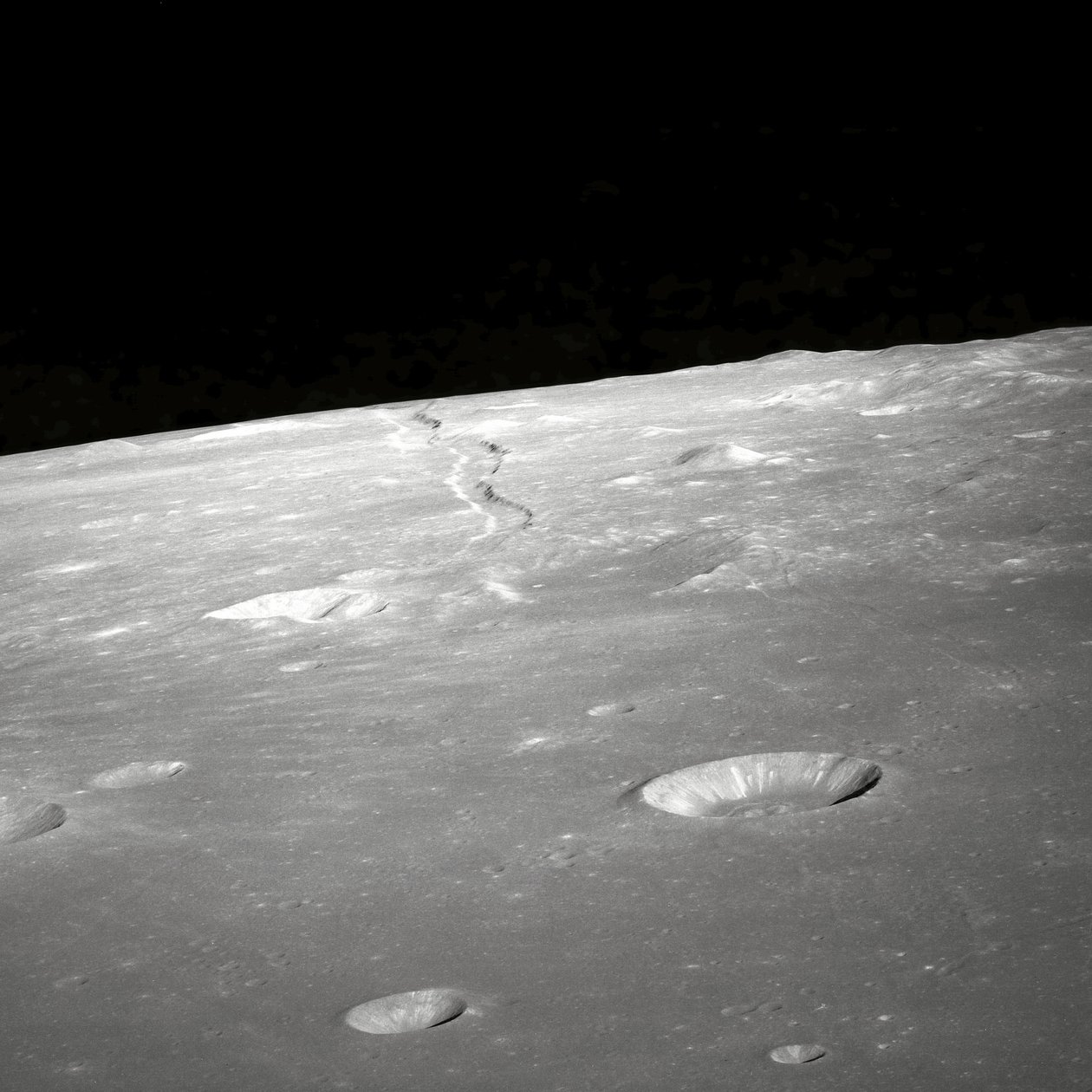View of Rima Ariadaeus on the Moon by Unbekannter Künstler