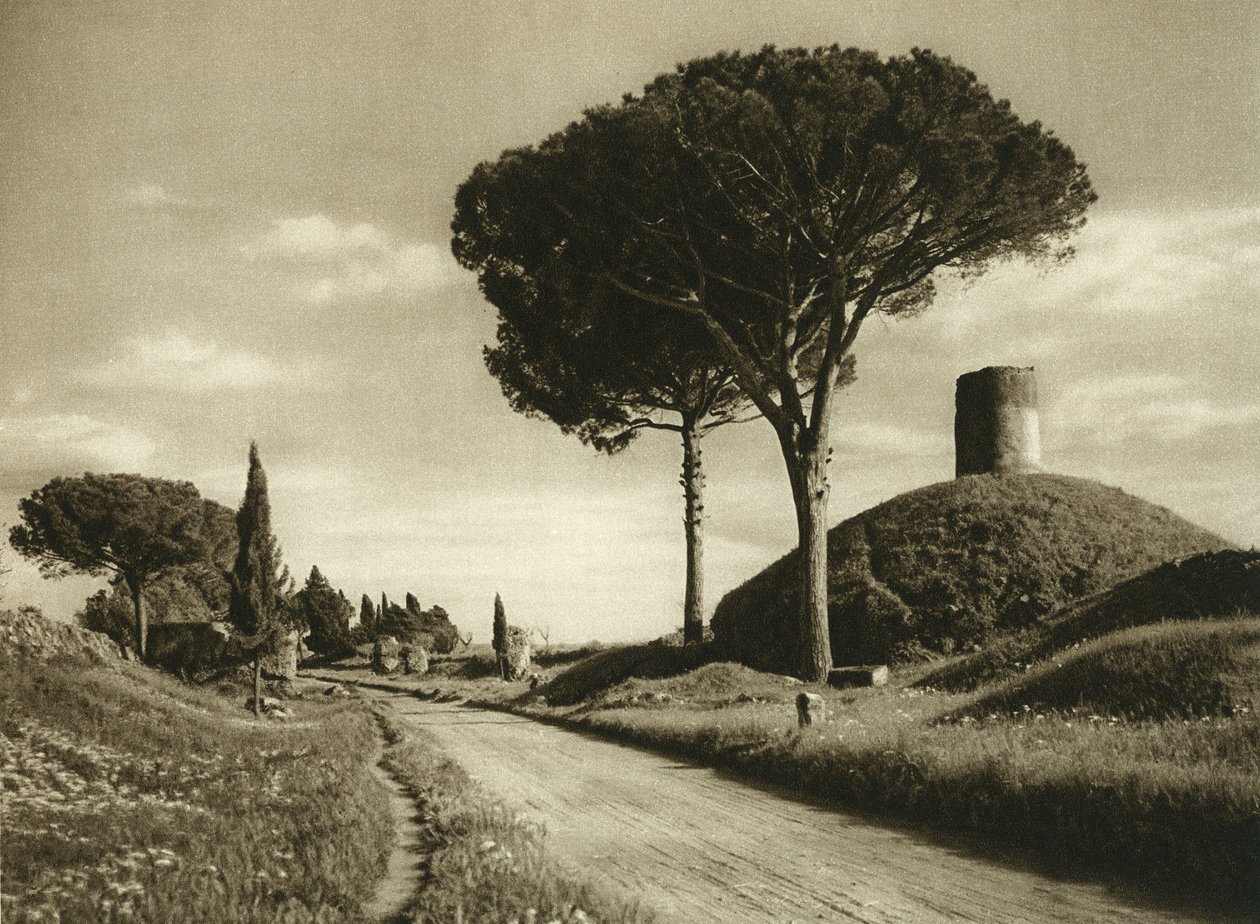 View of the Appian Way (Via Appia) by Unbekannt