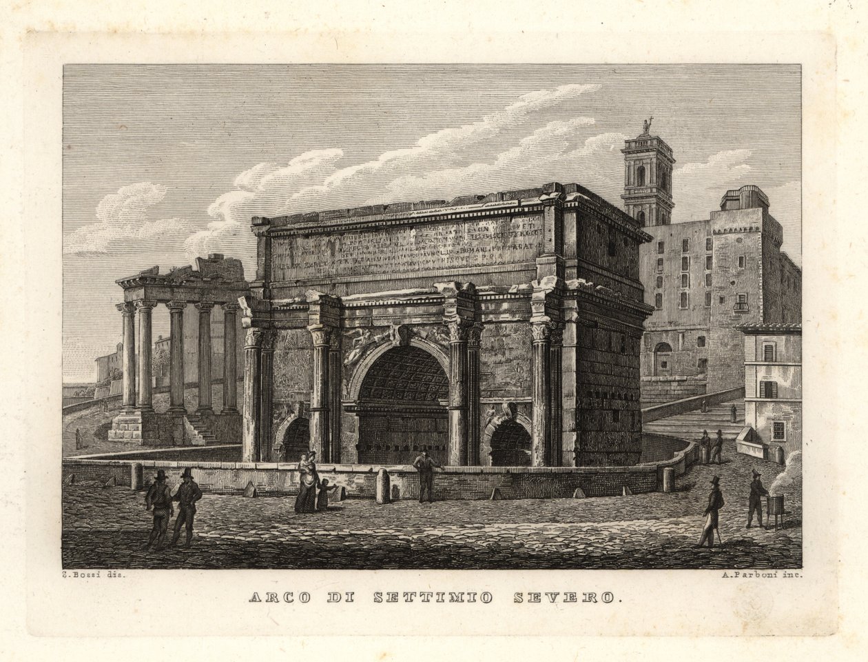View of the Arch of Septimius Severus, Rome by Unbekannt