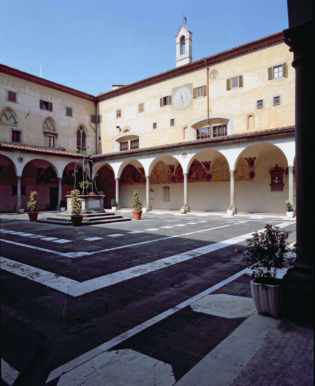 View of the Cloister of the Dead (Chiostro dei Morti) and the Chapel by Unbekannt