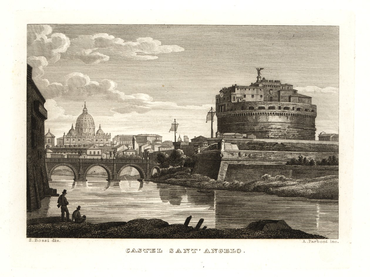 View of the Mausoleum of Hadrian or the Castle of the Holy Angel, Rome by Unbekannt