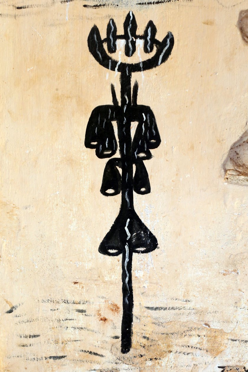 Voodoo Wall Painting on a Convent, Togoville, Togo by Unbekannt