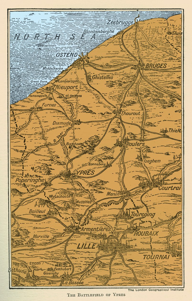 WWI Battlefield of Ypres by Unbekannter Künstler