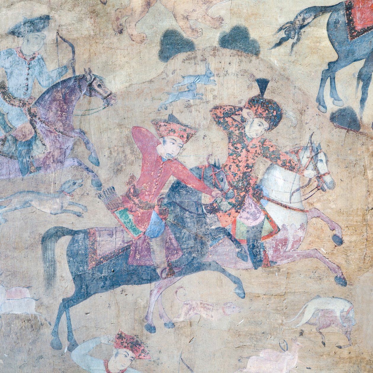 Wall Paintings at Qeysarieh Portal, Naqsh-e Jahan Imam Square, Esfahan, Iran by Unbekannter Künstler
