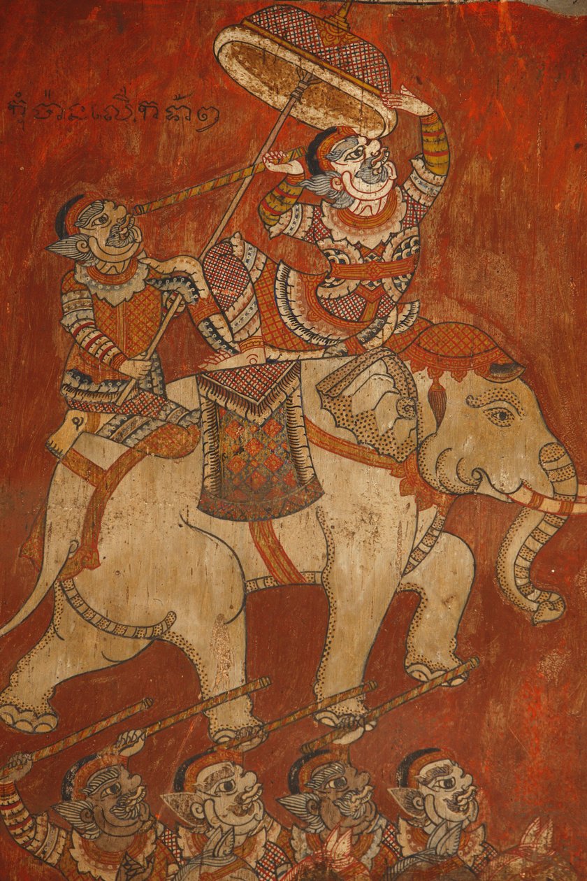 Wat Bo, Siem Reap: Mural painting of the Ramayana, Siem Reap, Cambodia by Unbekannt