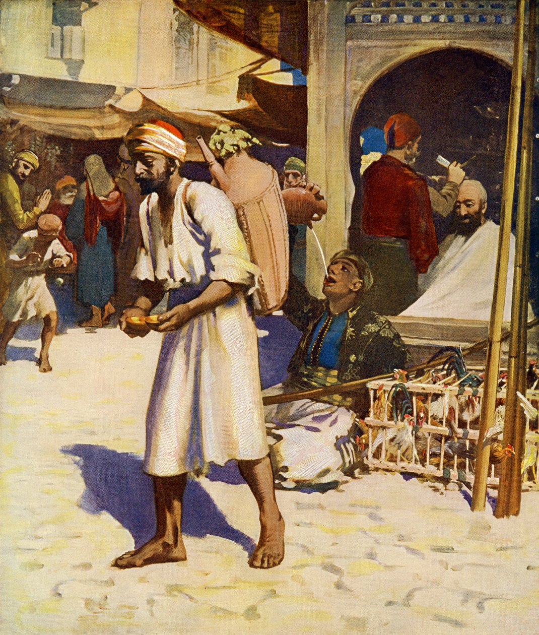 Water seller, Palestine by Unbekannter Künstler