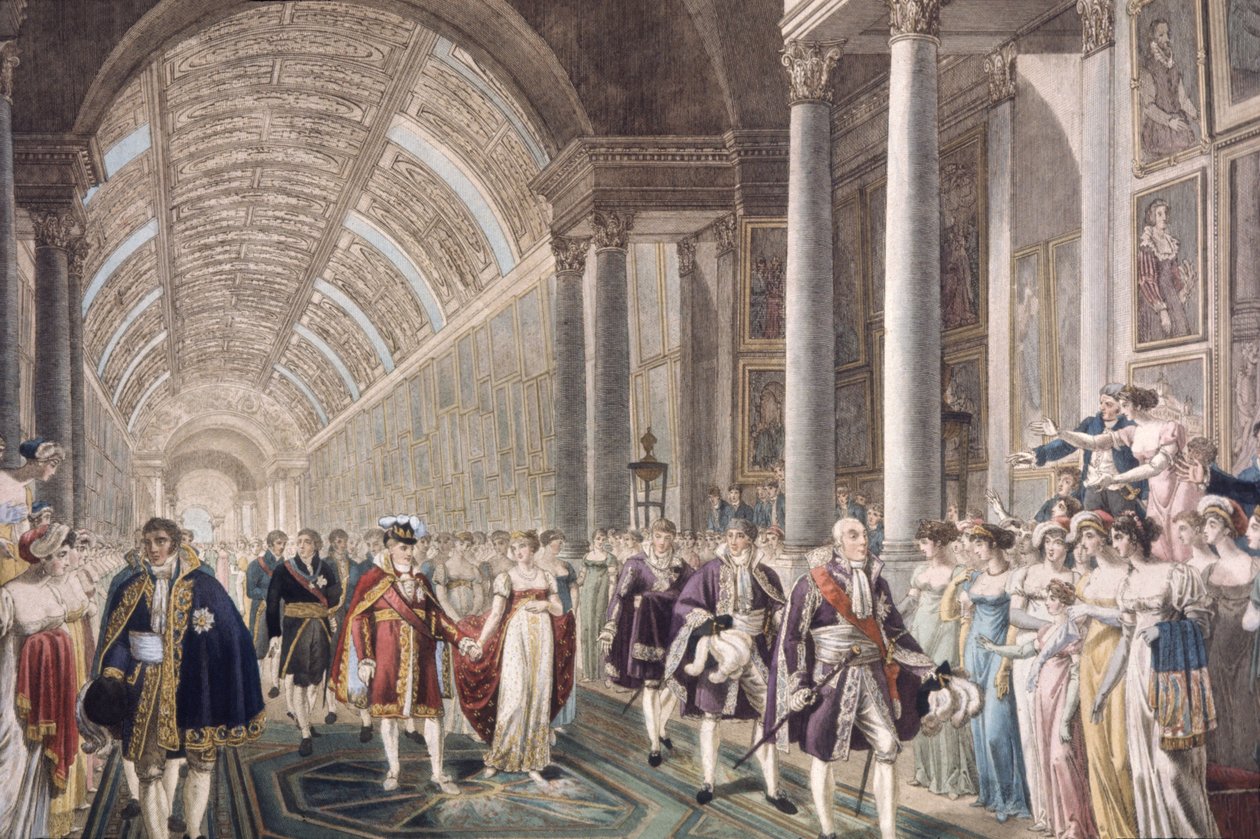 Wedding of Napoleon I and Marie-Louise in the Louvre Palace by Unbekannter Künstler