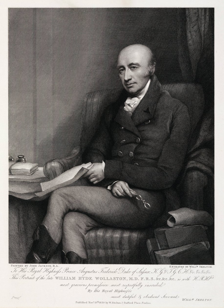 William Hyde Wollaston, English chemist and metallurgist, c 1810s by Unbekannt