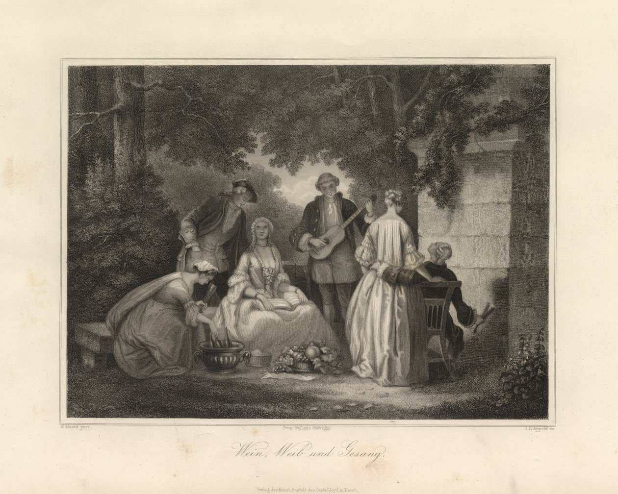 Wine, Women and Song, Triest, c.1850 by Unbekannter Künstler