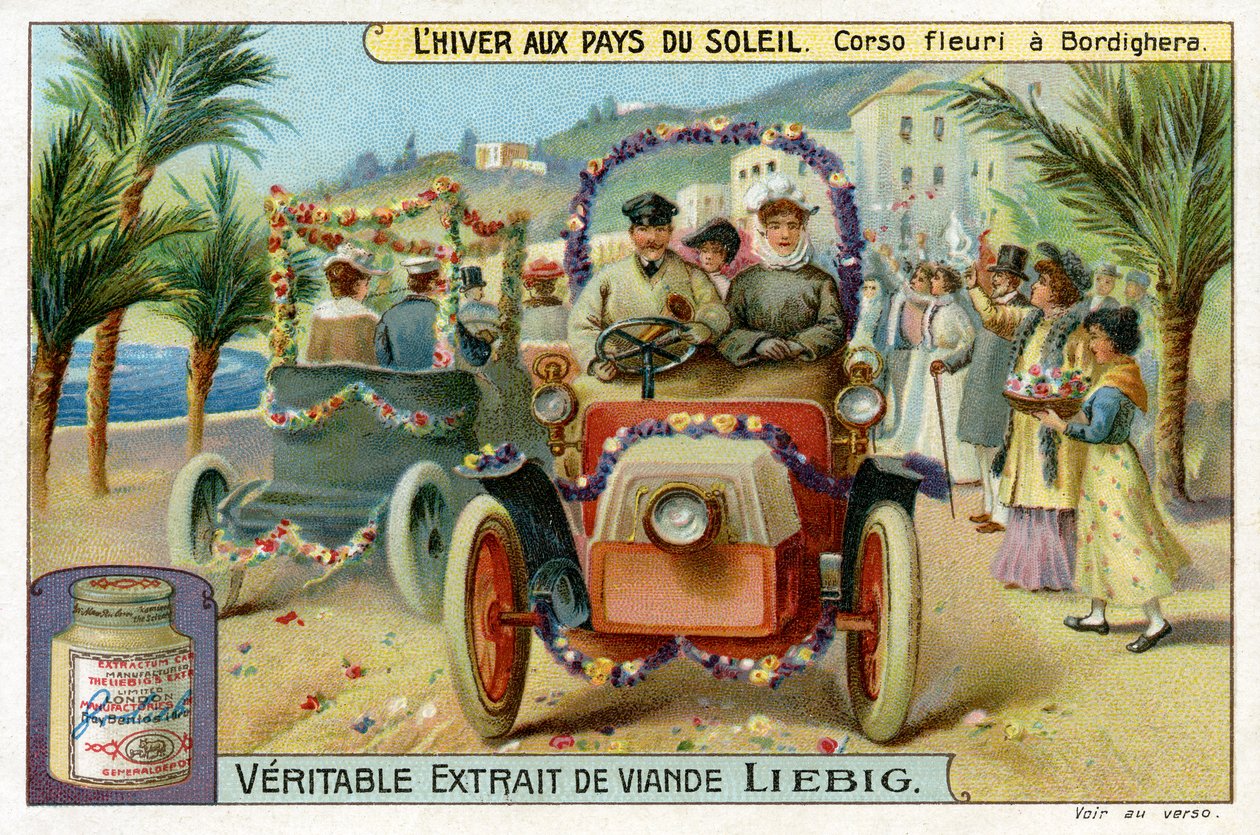 Winter in the Sun: Flower Parade in Bordighera, Italy by Unbekannter Künstler