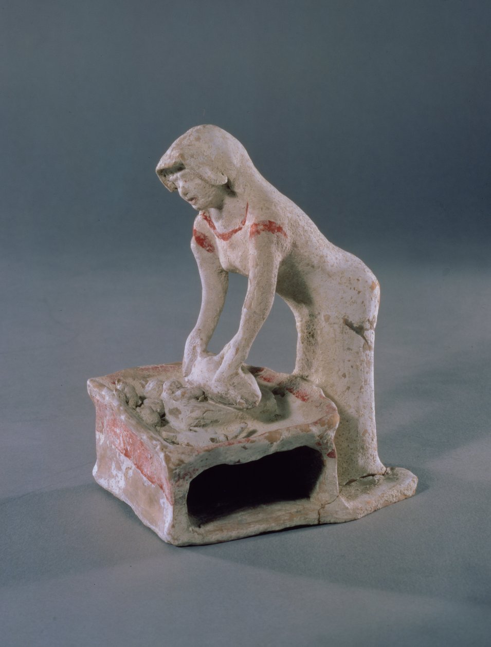 Woman Kneading Bread on Top of a Square Slab, Greek, from Aulis, c.500-475 BC by Unbekannt