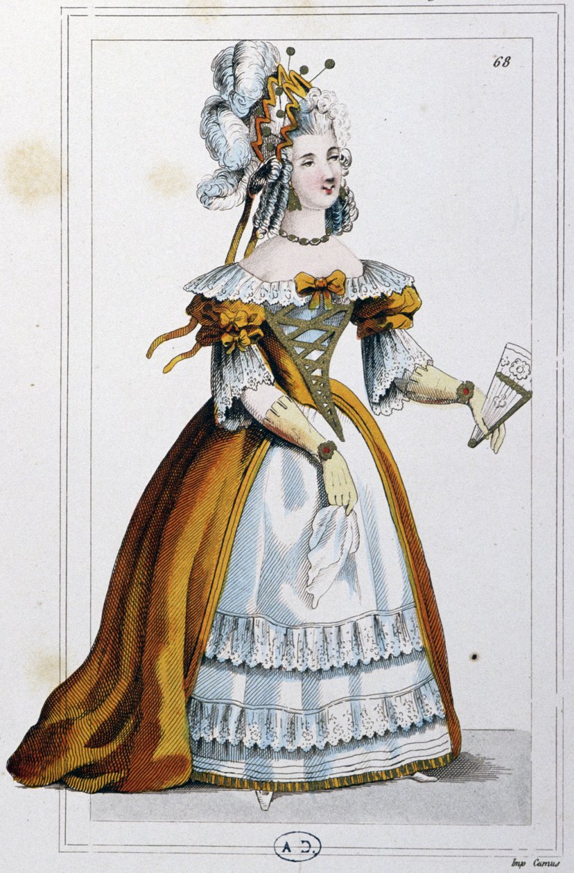 Woman Wearing a Dress as Mme du Barry Wore by Unbekannter Künstler