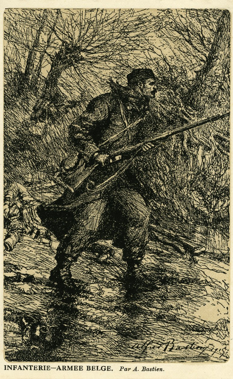 World War 1: Infantry soldier of the Belgium Army by Unbekannter Künstler
