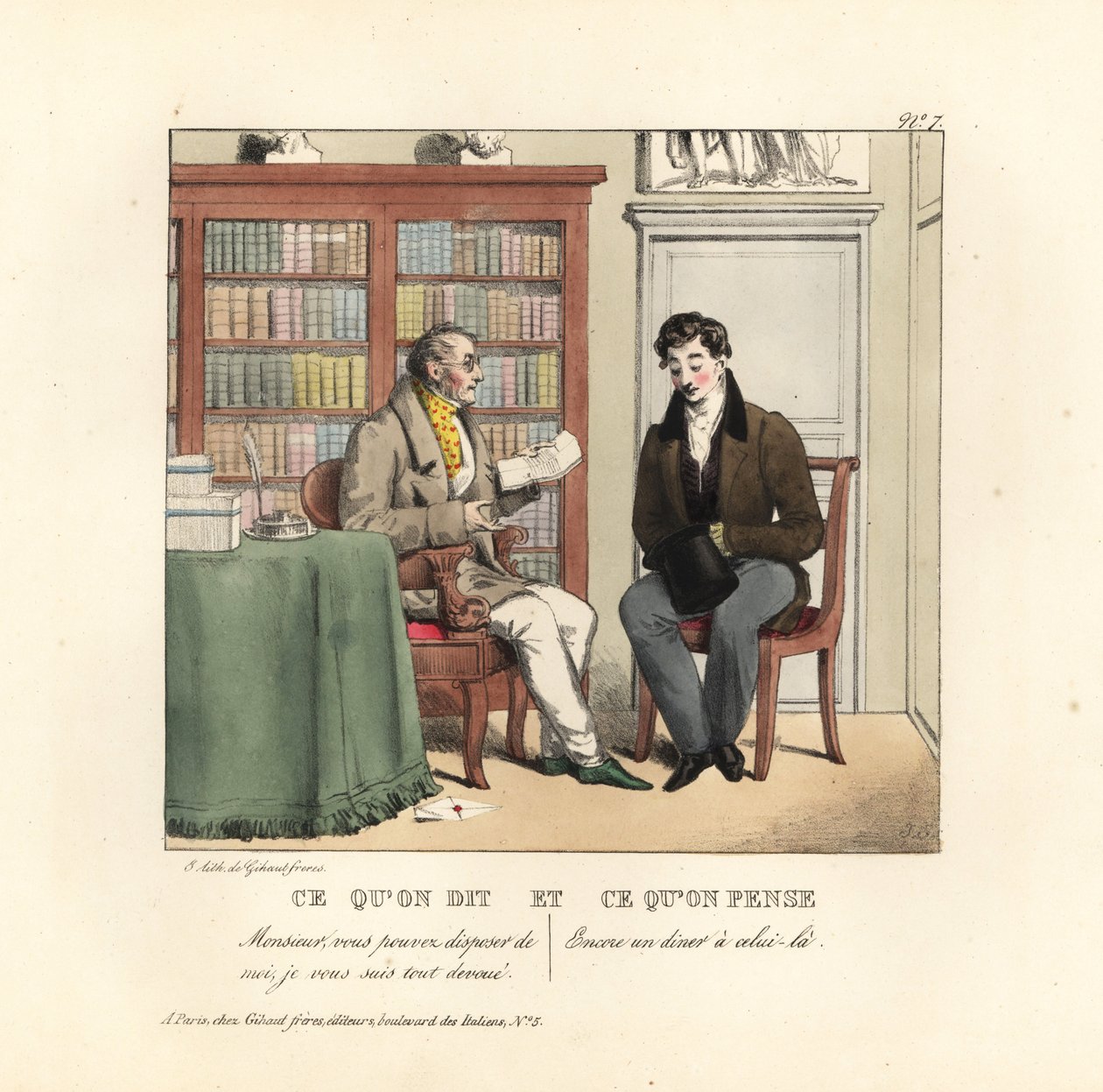 Young Gentleman in the Study of an Advisor Reading a Letter. He says, I