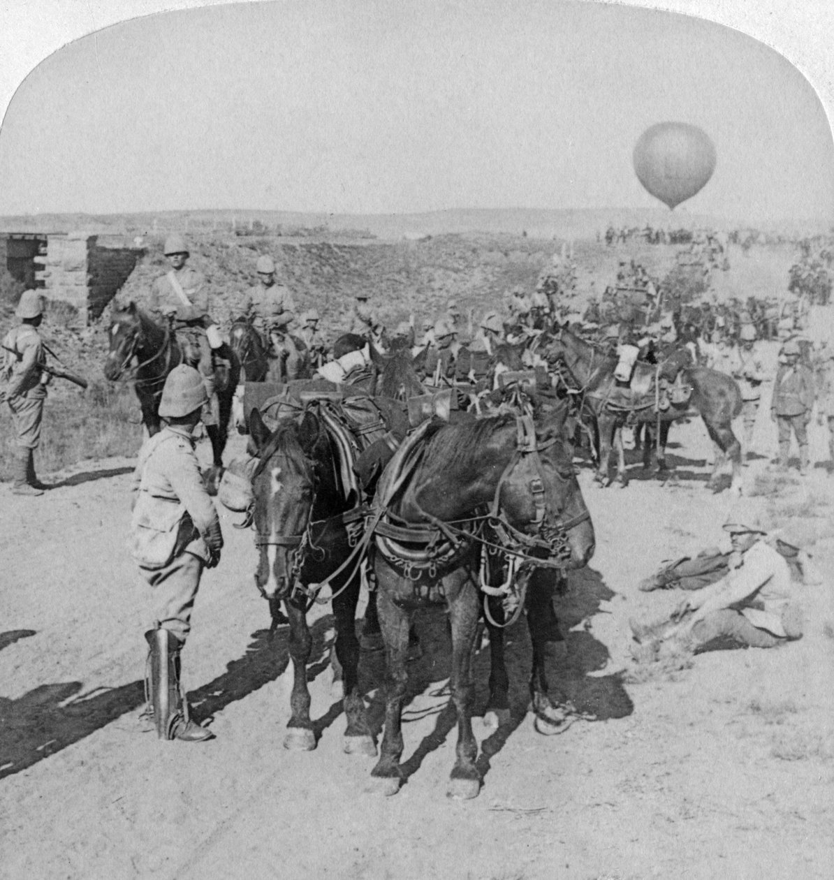 84th Battery and Balloon Corps, Boer War, South Africa, 1901 by Underwood and Underwood