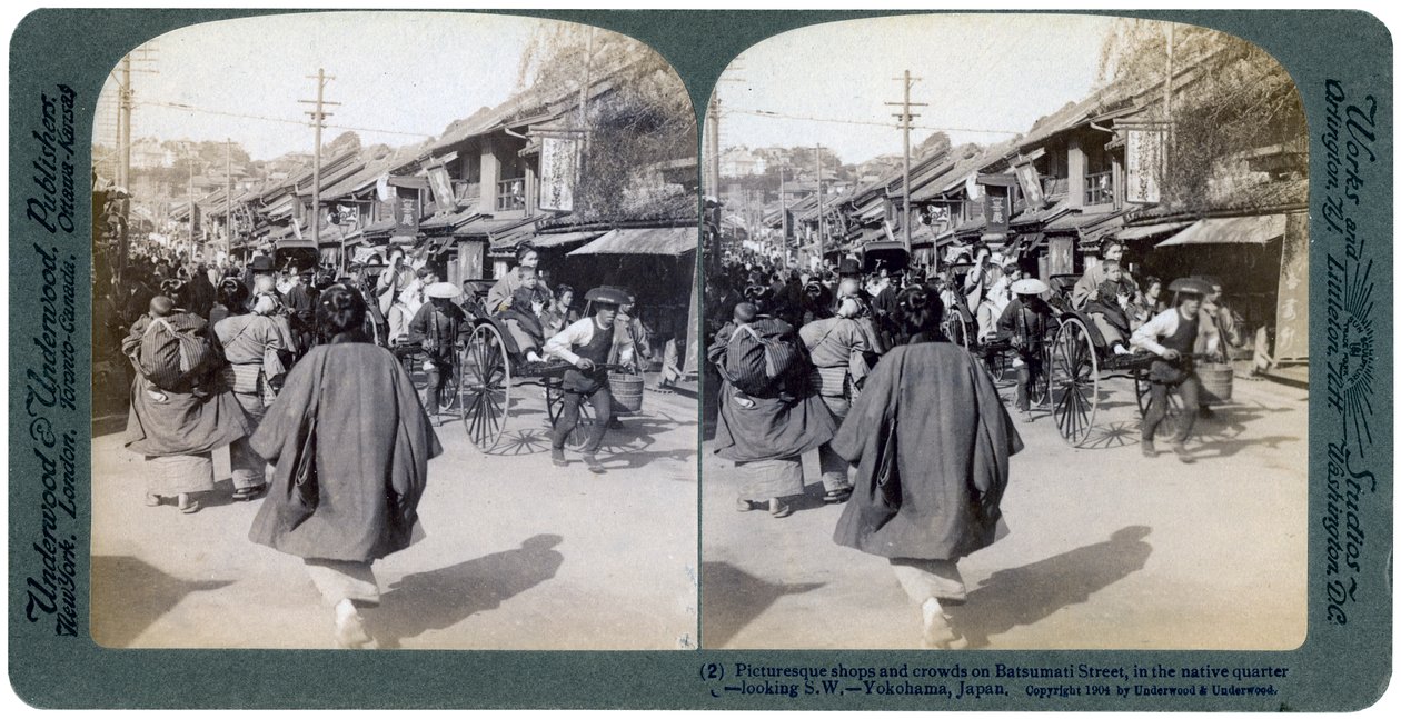 Batsumati street, Yokohama, Japan by Underwood and Underwood