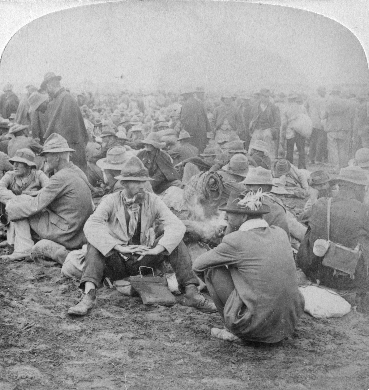 Boer Prisoners of War, South Africa, 2nd Boer War, 1900 by Underwood and Underwood