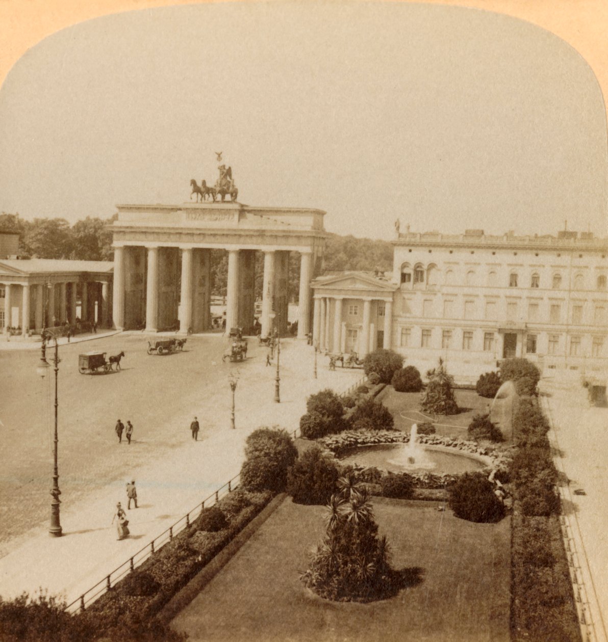 Brandenburg Gate, Unter den Linden, Berlin, Germany, 1894 by Underwood and Underwood