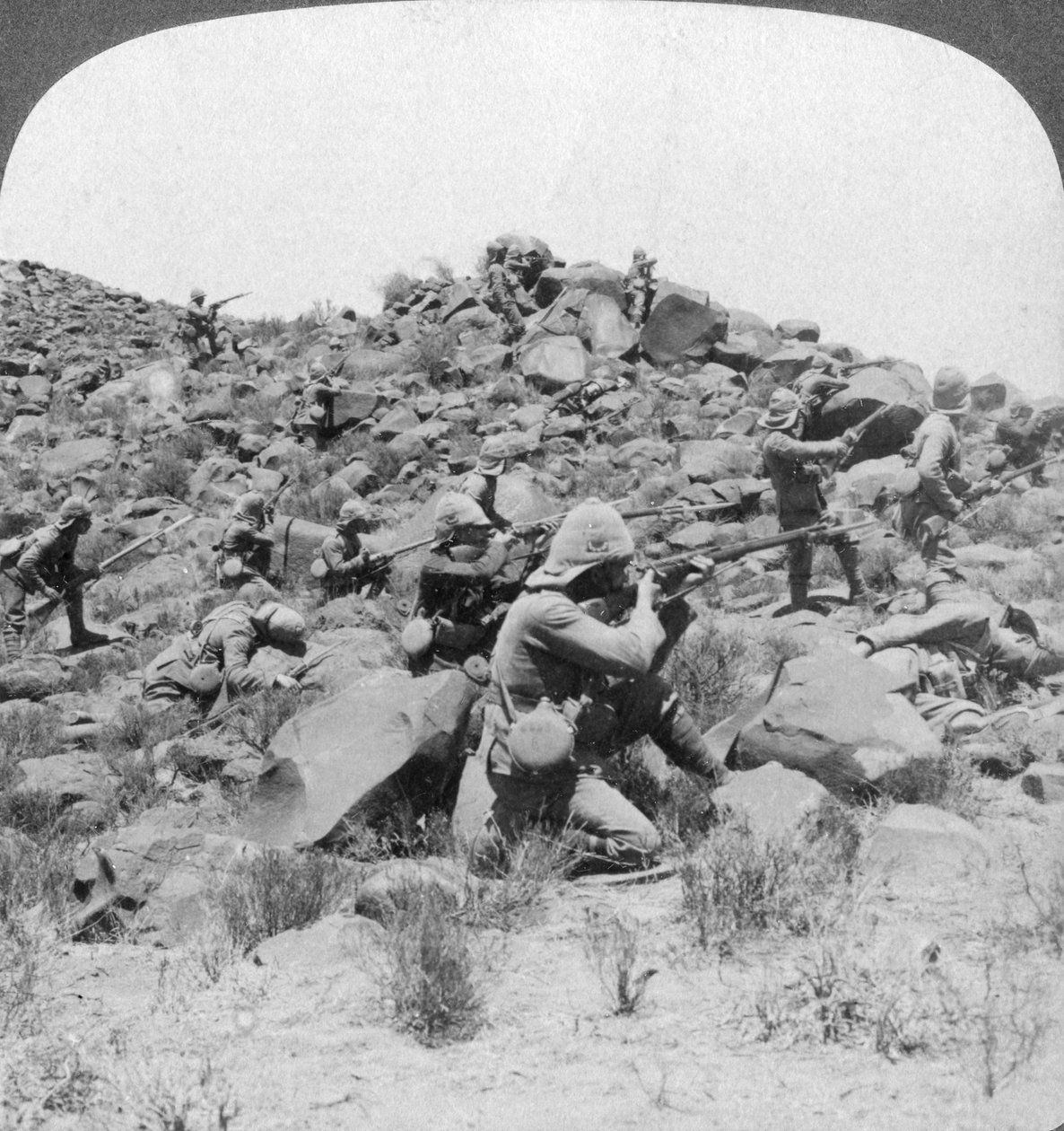 British Soldiers in Action, South Africa, Boer War by Underwood and Underwood