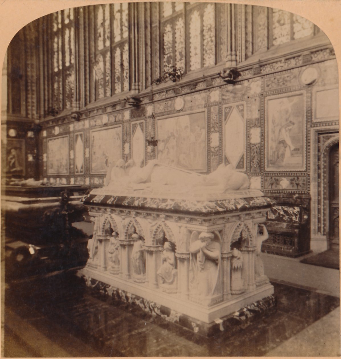 Cenotaph of the Prince Consort, in Albert Memorial Chapel, Windsor, England by Underwood and Underwood