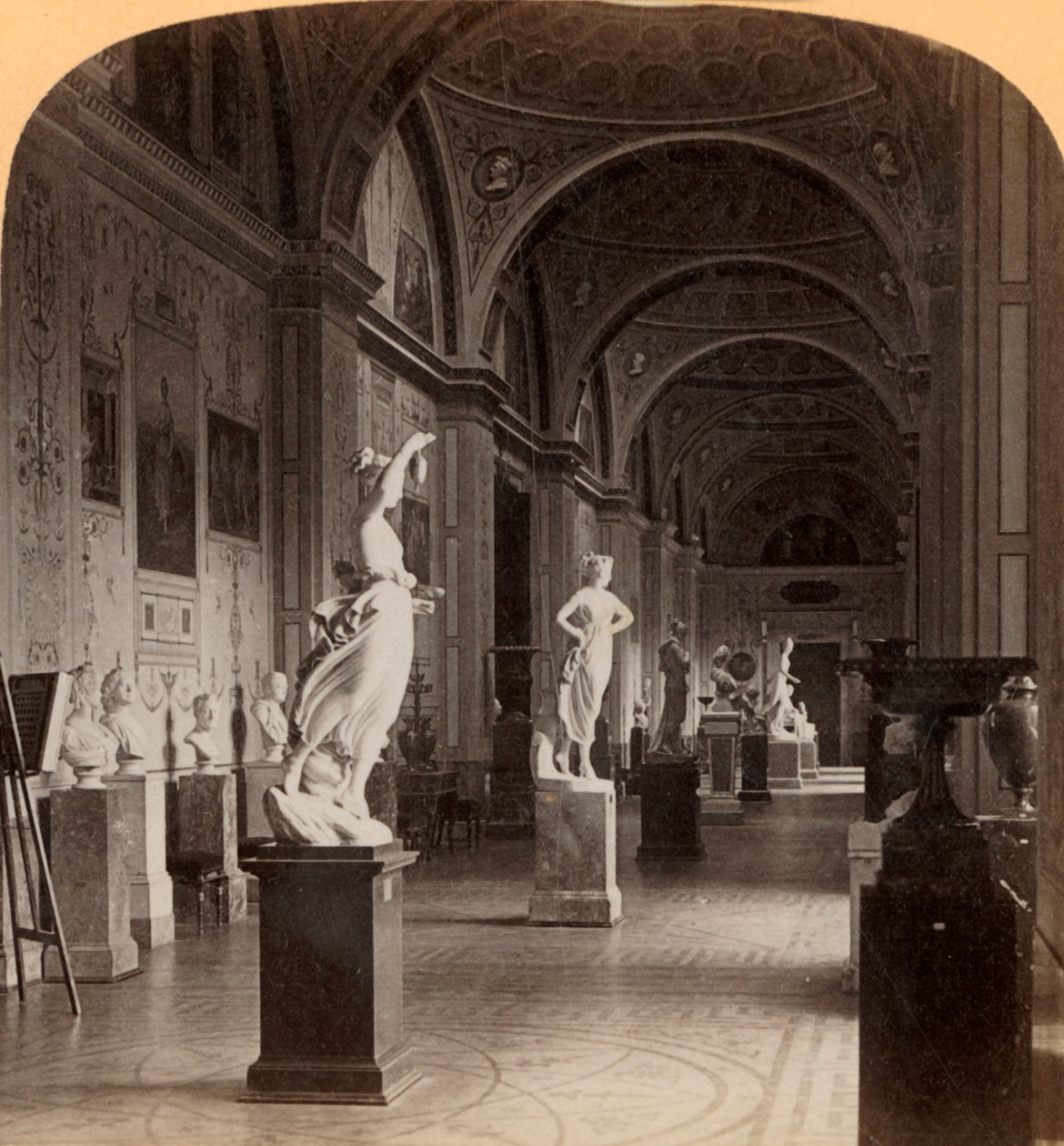 Gallery of Modern Sculpture, Hermitage, St. Petersburg, Russia, 1898 by Underwood and Underwood