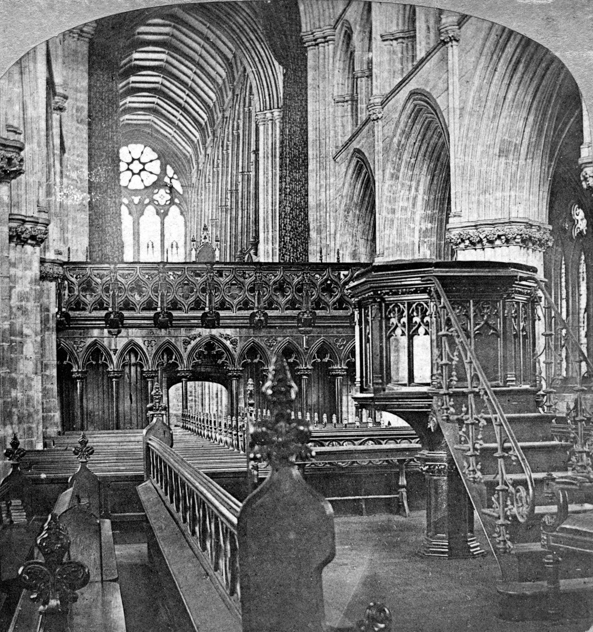 Interior of Glasgow Cathedral, Scotland by Underwood and Underwood