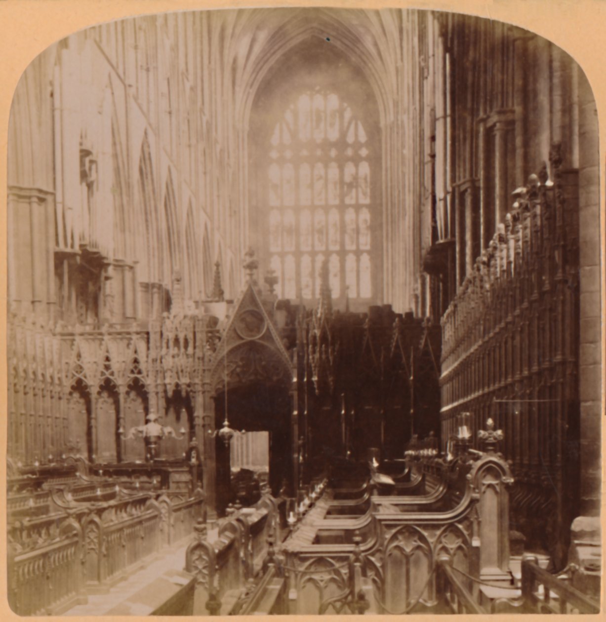 Interior of Westminster Abbey, London, England, 1896 by Underwood and Underwood