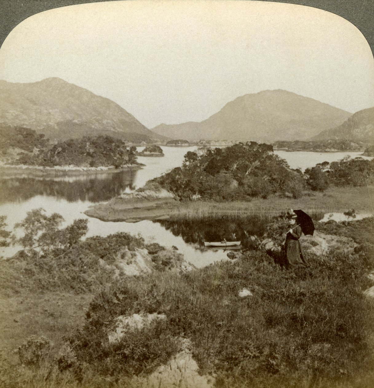 Islands and Upper Lake, Killarney, Ireland by Underwood and Underwood