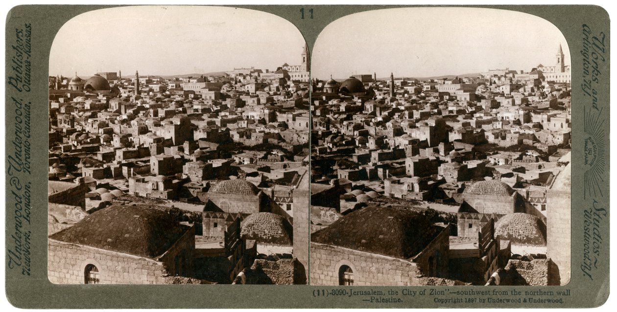 Jerusalem, as seen from the northern wall, Palestine by Underwood and Underwood