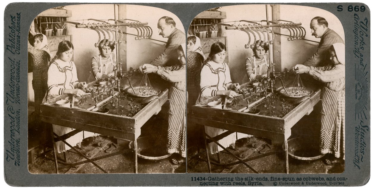 Manufacturing Silk, Syria by Underwood and Underwood