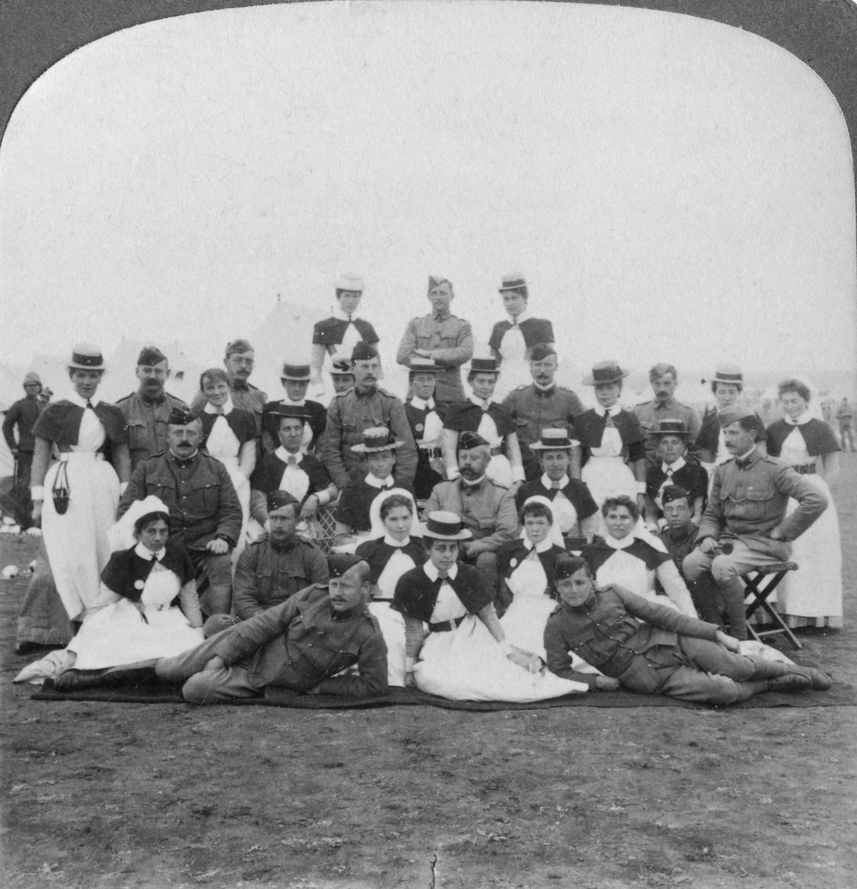 Medical Staff and Nurses of General Hospital No. 9, Bloemfontein, South Africa, Boer War, 1901 by Underwood and Underwood