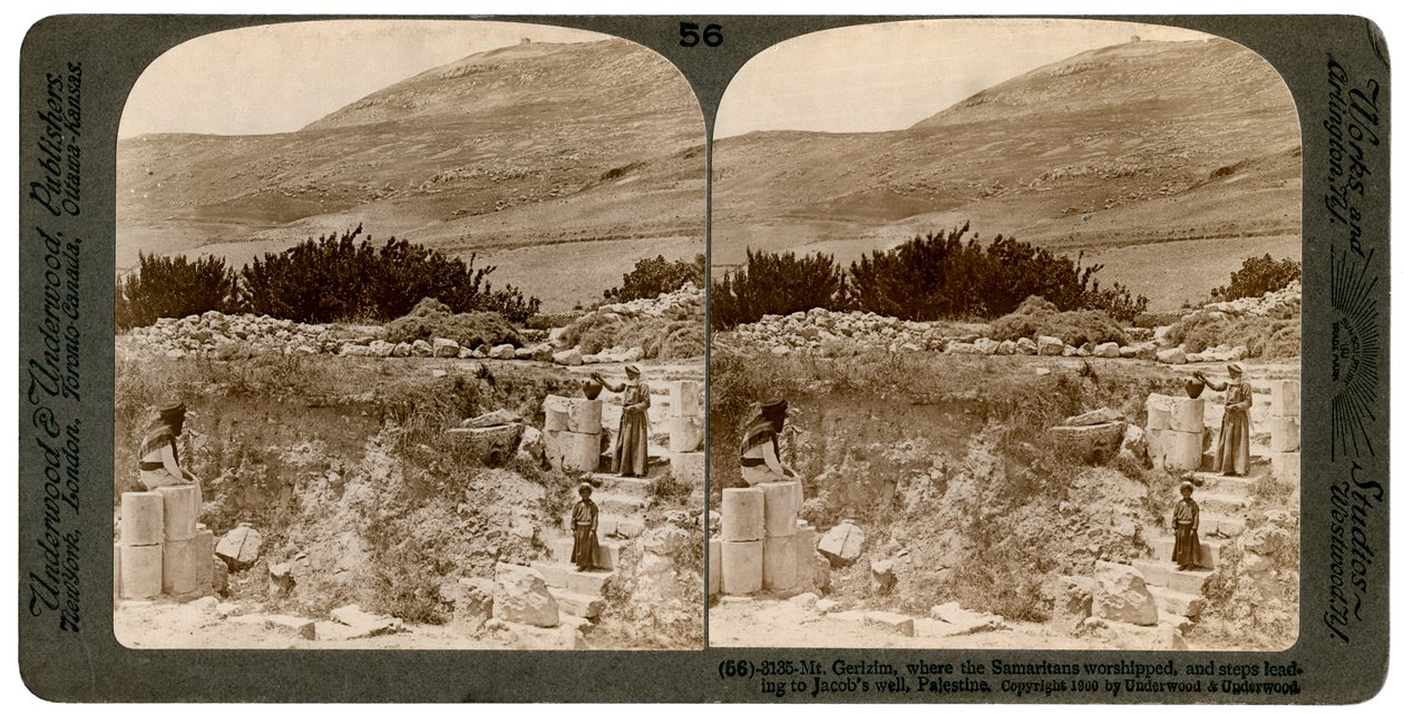 Mount Gerizim, where the Samaritans worshipped, Palestine, 1900 by Underwood and Underwood