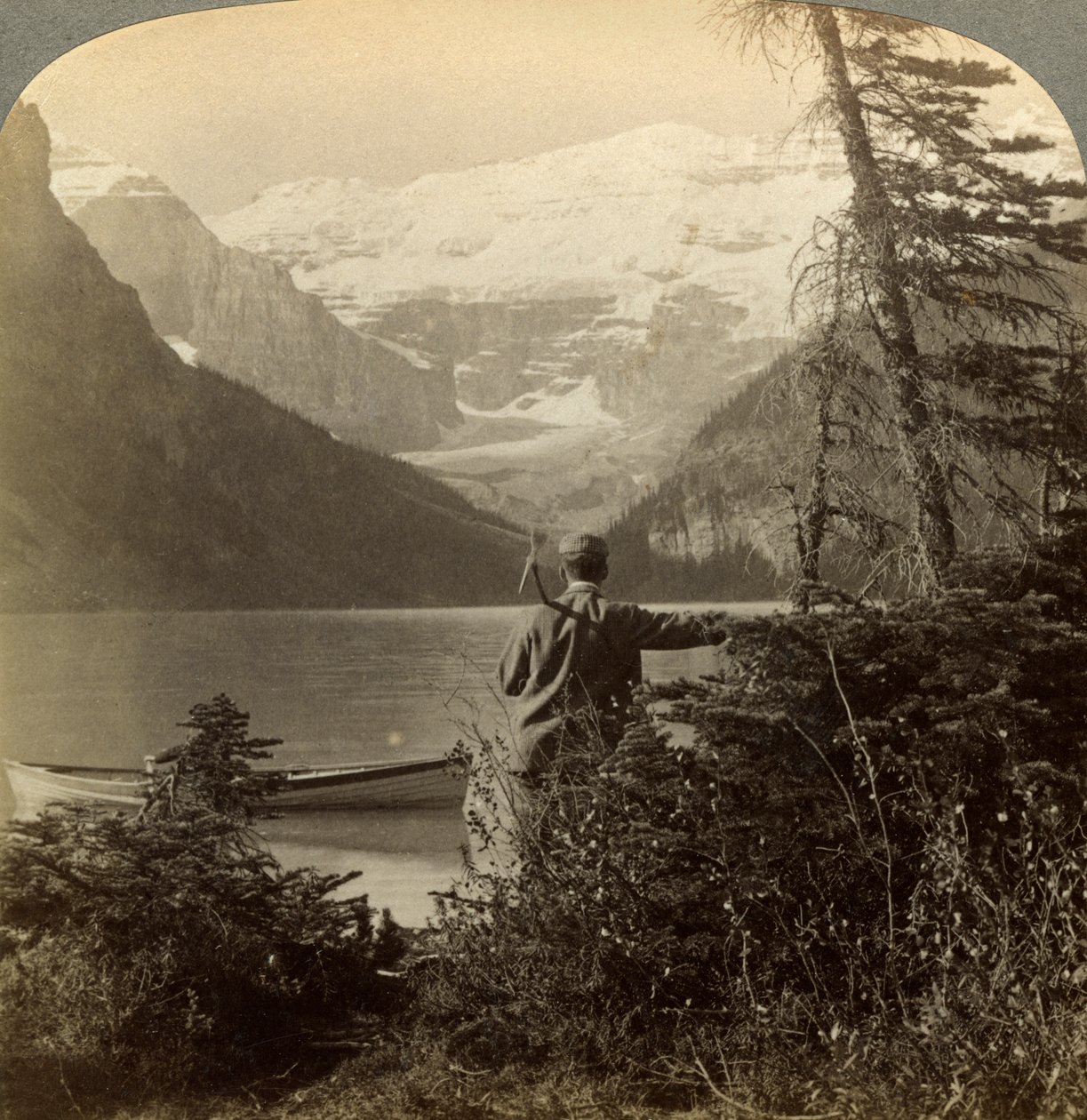 Mount Victoria, Rocky Mountains, Alberta, Canada by Underwood and Underwood