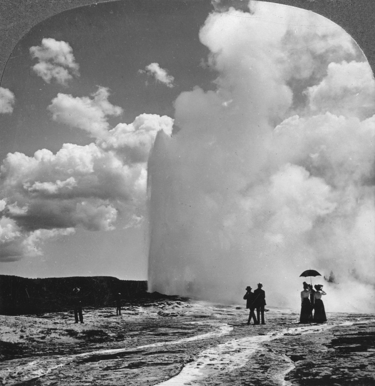 Old Faithful Geyser, Yellowstone National Park, USA by Underwood and Underwood
