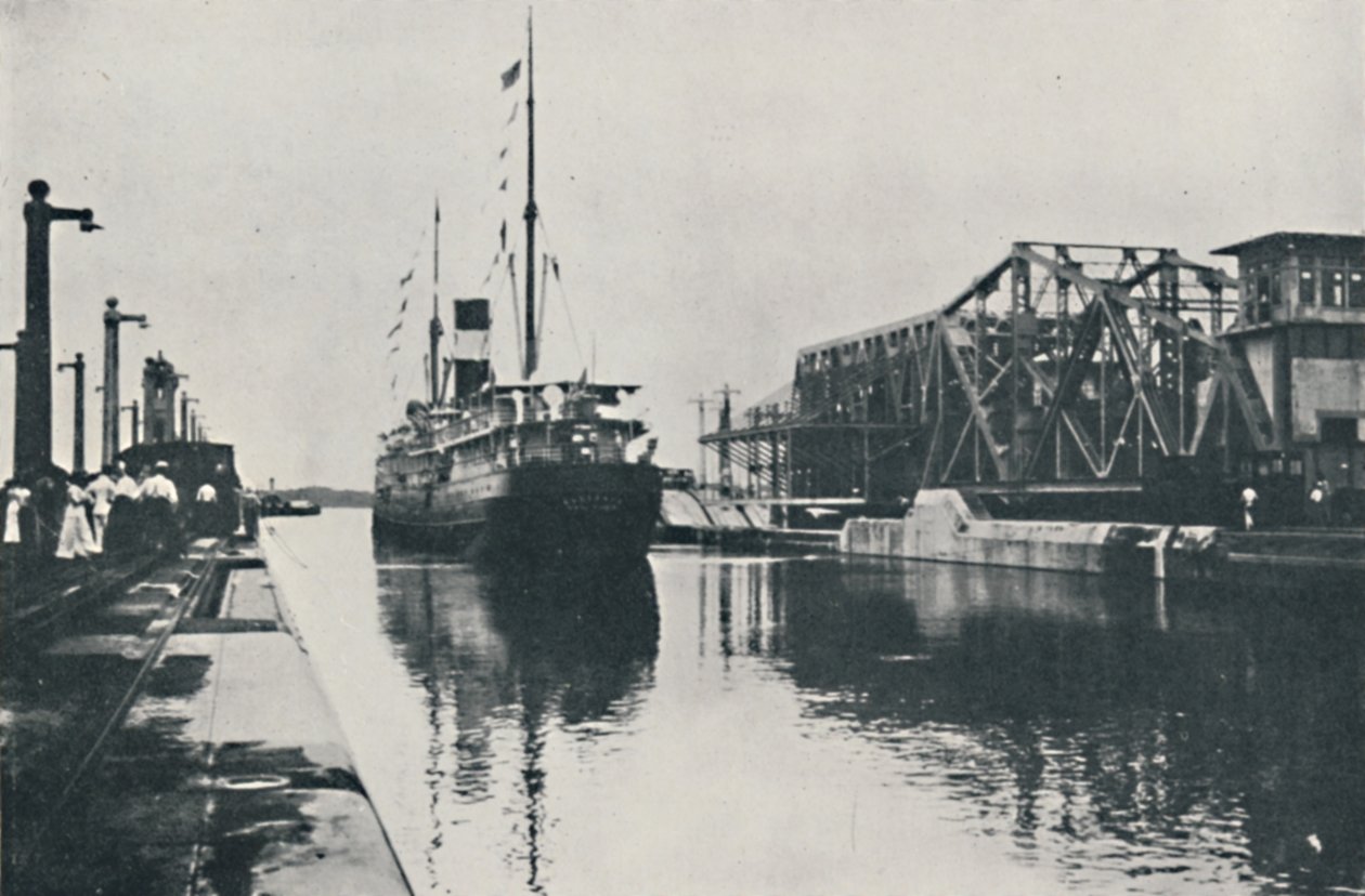 Opening of the Panama Canal by Underwood and Underwood