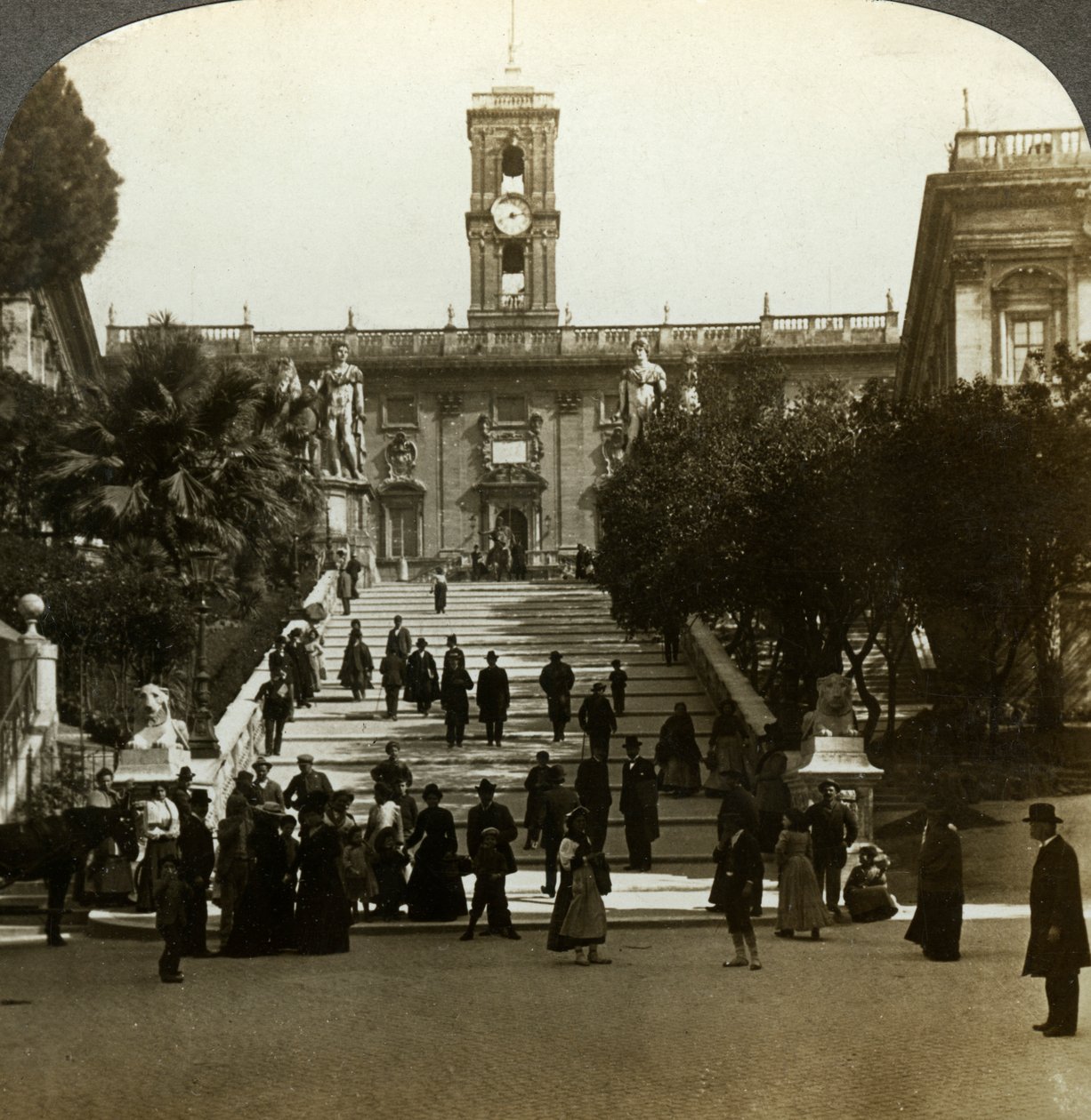 Senatorial Palace, Piazza del Campidoglio, Capitoline Hill, Rome, Italy by Underwood and Underwood