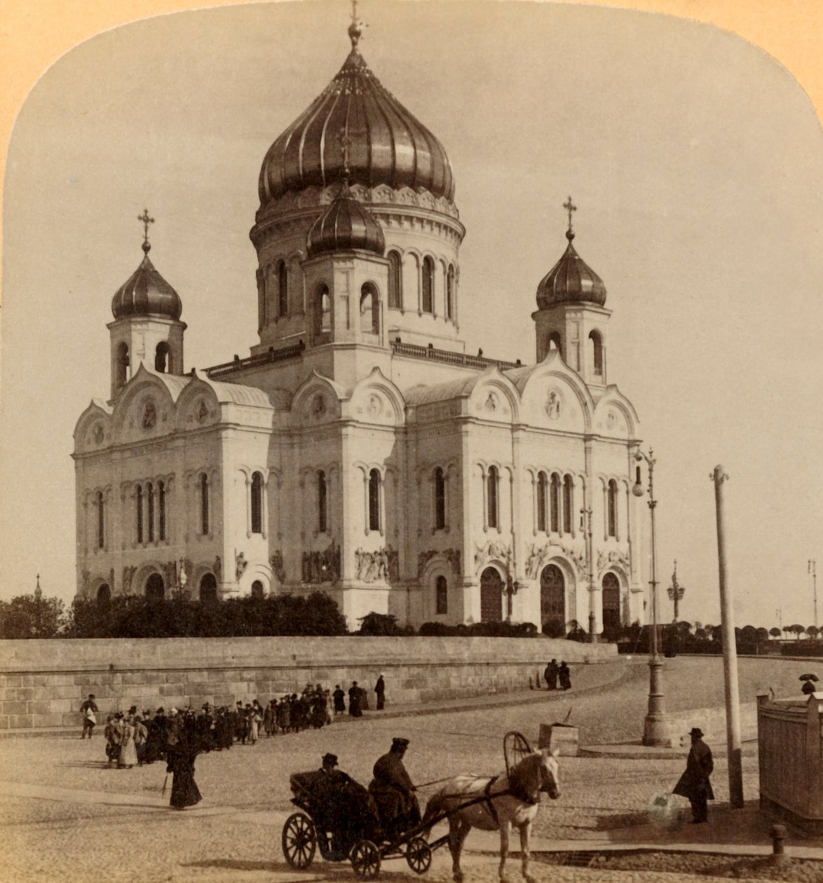 Temple of Our Saviour, the Greatest Church in Moscow, Russia, 1898 by Underwood and Underwood
