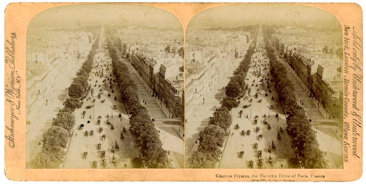 The Champs Elysees, Paris, France by Underwood and Underwood