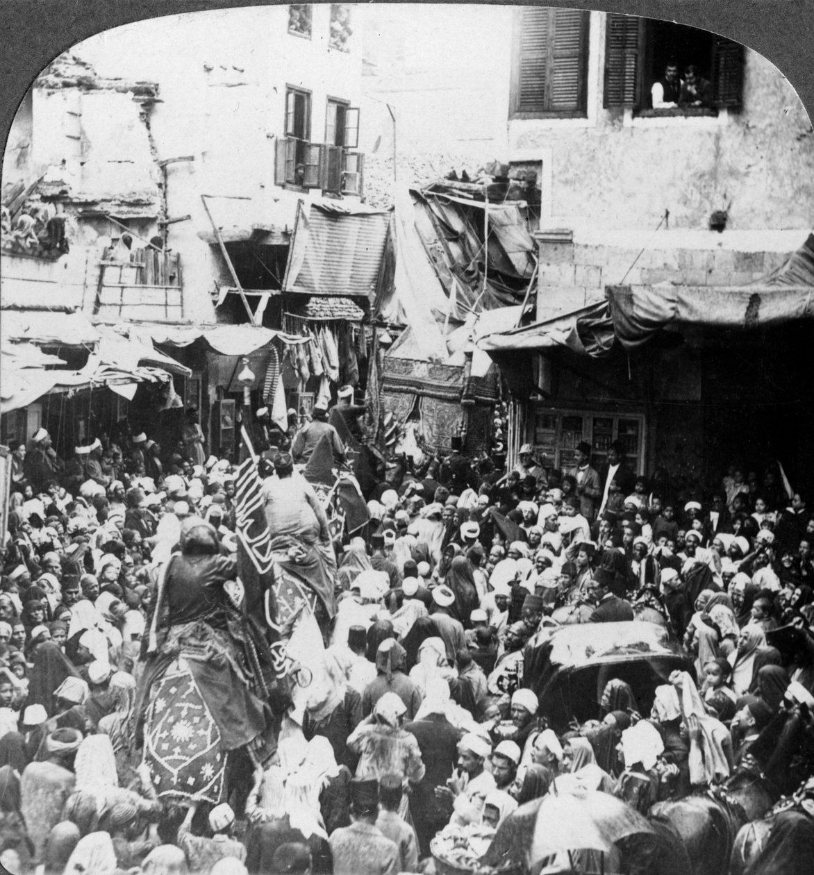 The Holy Carpet Parade with the Mahmal, Cairo, Egypt by Underwood and Underwood