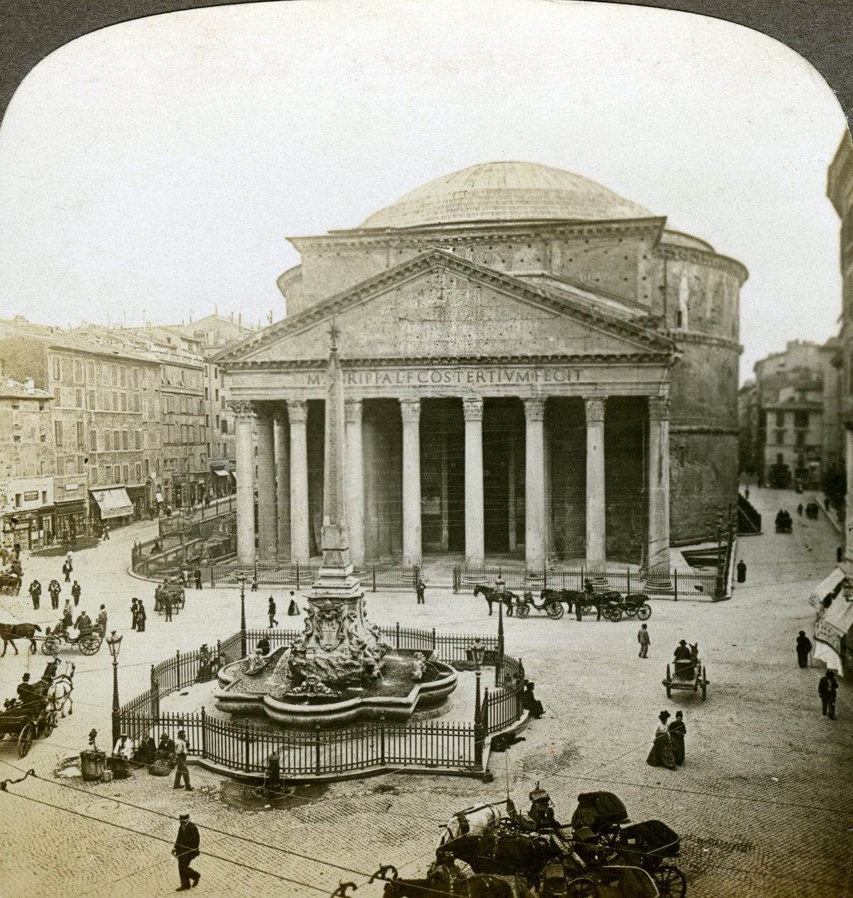 The Pantheon and the Piazza della Rotunda, Rome, Italy by Underwood and Underwood