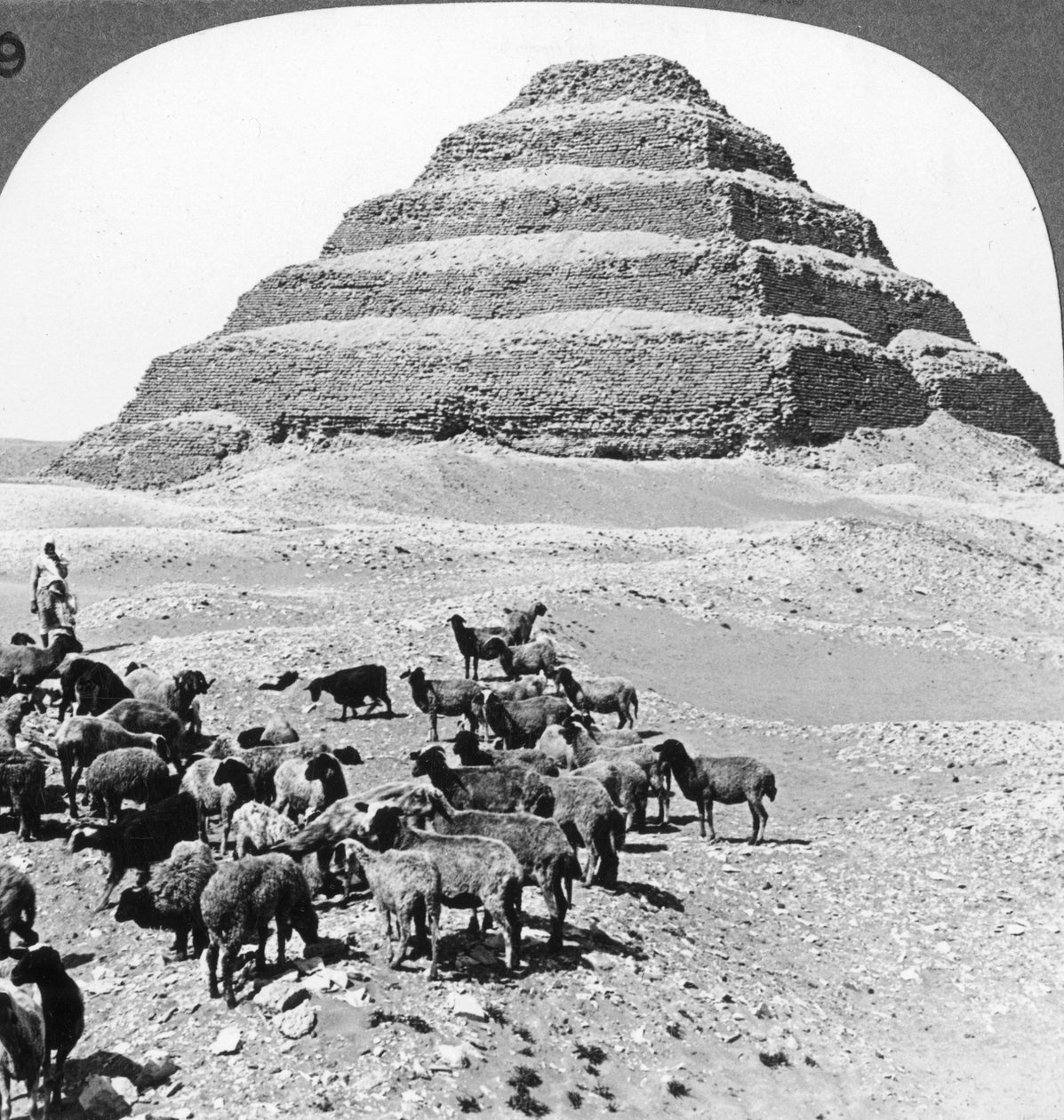 The Pyramid of Sakkarah, Egypt, 1905 by Underwood and Underwood