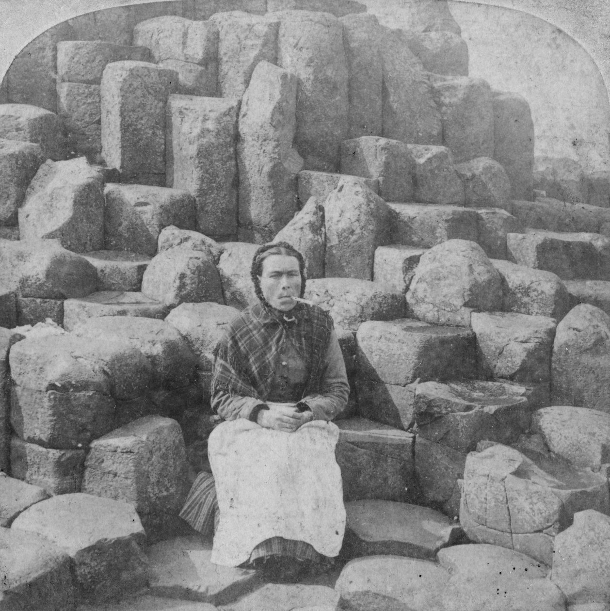 The Wishing Chair, Giants Causeway, County Antrim, Ireland, 1887 by Underwood and Underwood