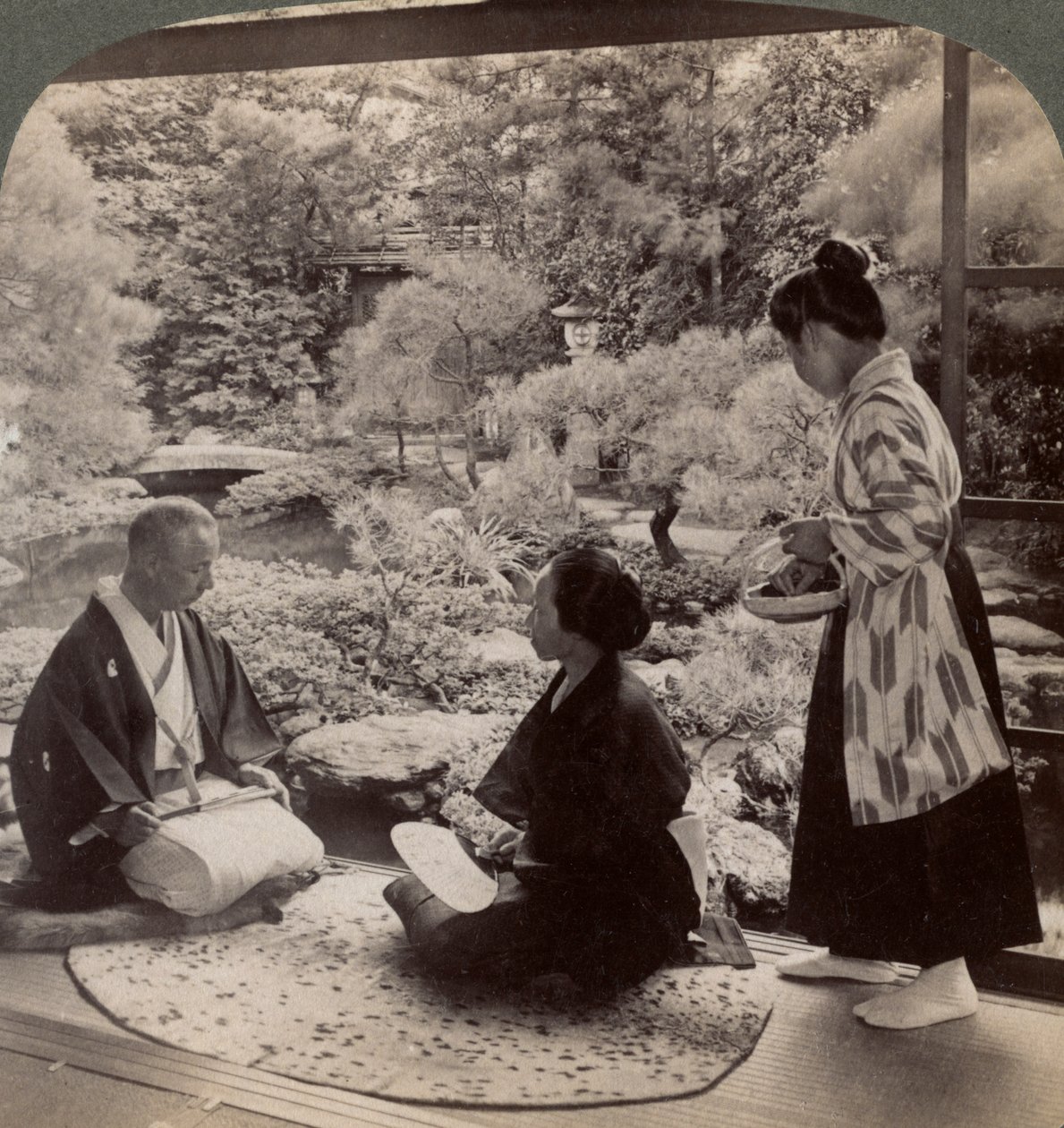 The Gardens of the Home of Mr. Y Namikawa, Leader in the Art Industries, Kyoto, Japan, 1904 by Underwood and Underwood