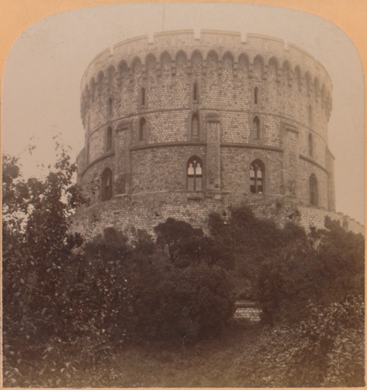 The round Tower, Windsor, England - the Castle-prison from Edward III to Charles II, 1900 by Underwood and Underwood