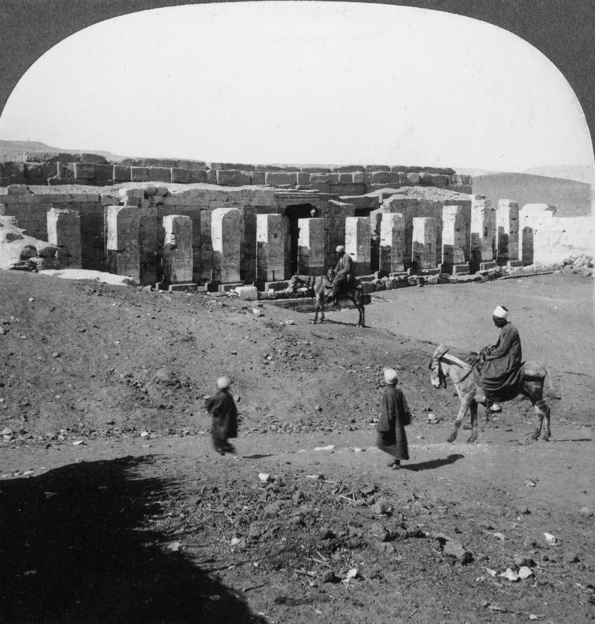 The Temple of Sethos I, Abydos, Egypt 1905 by Underwood and Underwood