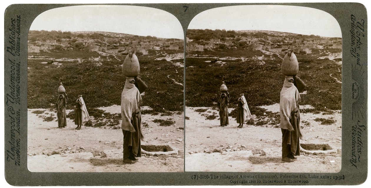 The Village of Imwas Emmaus, Palestine by Underwood and Underwood