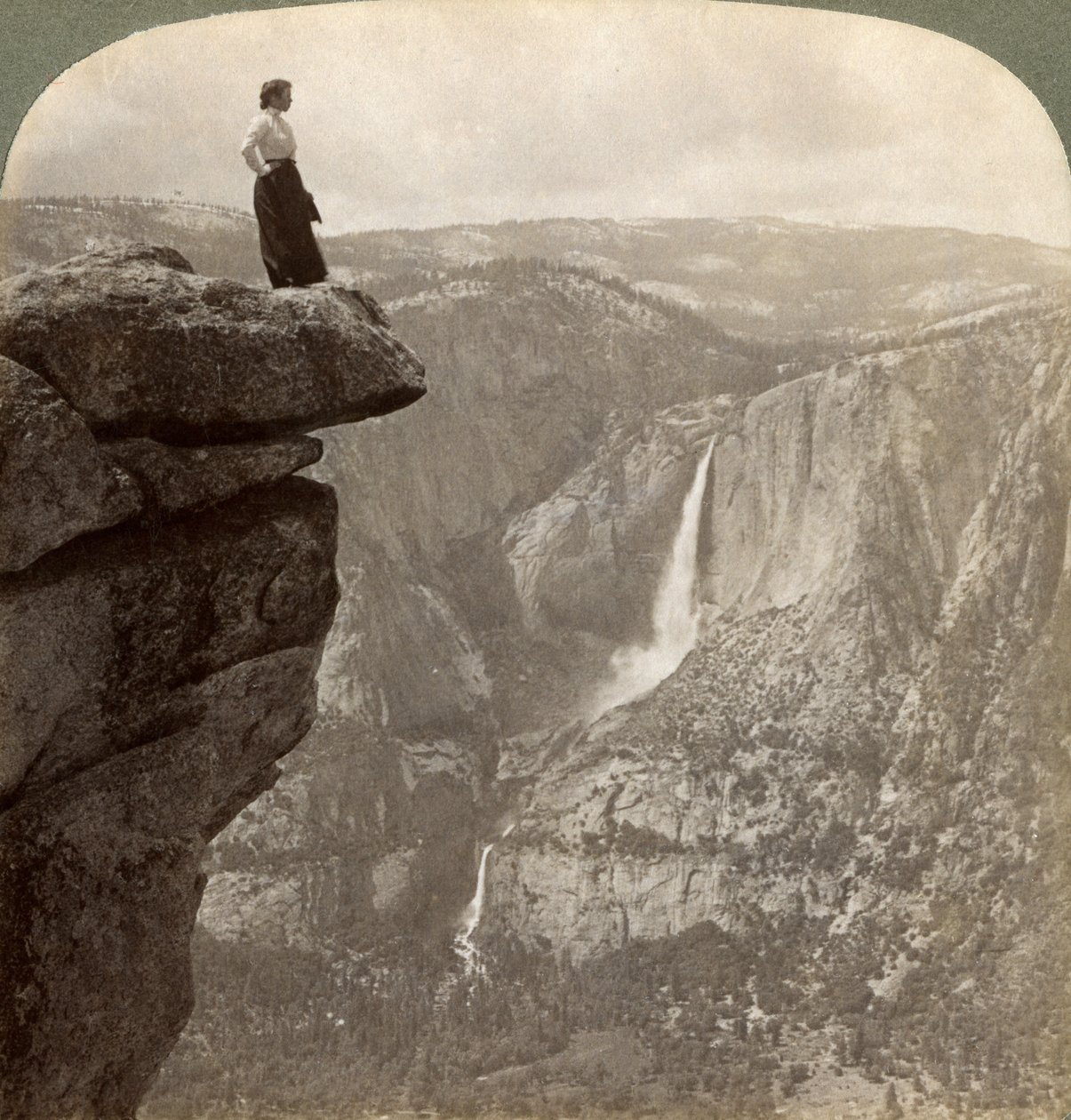 View from Glacier Point, Yosemite Valley, California, USA by Underwood and Underwood