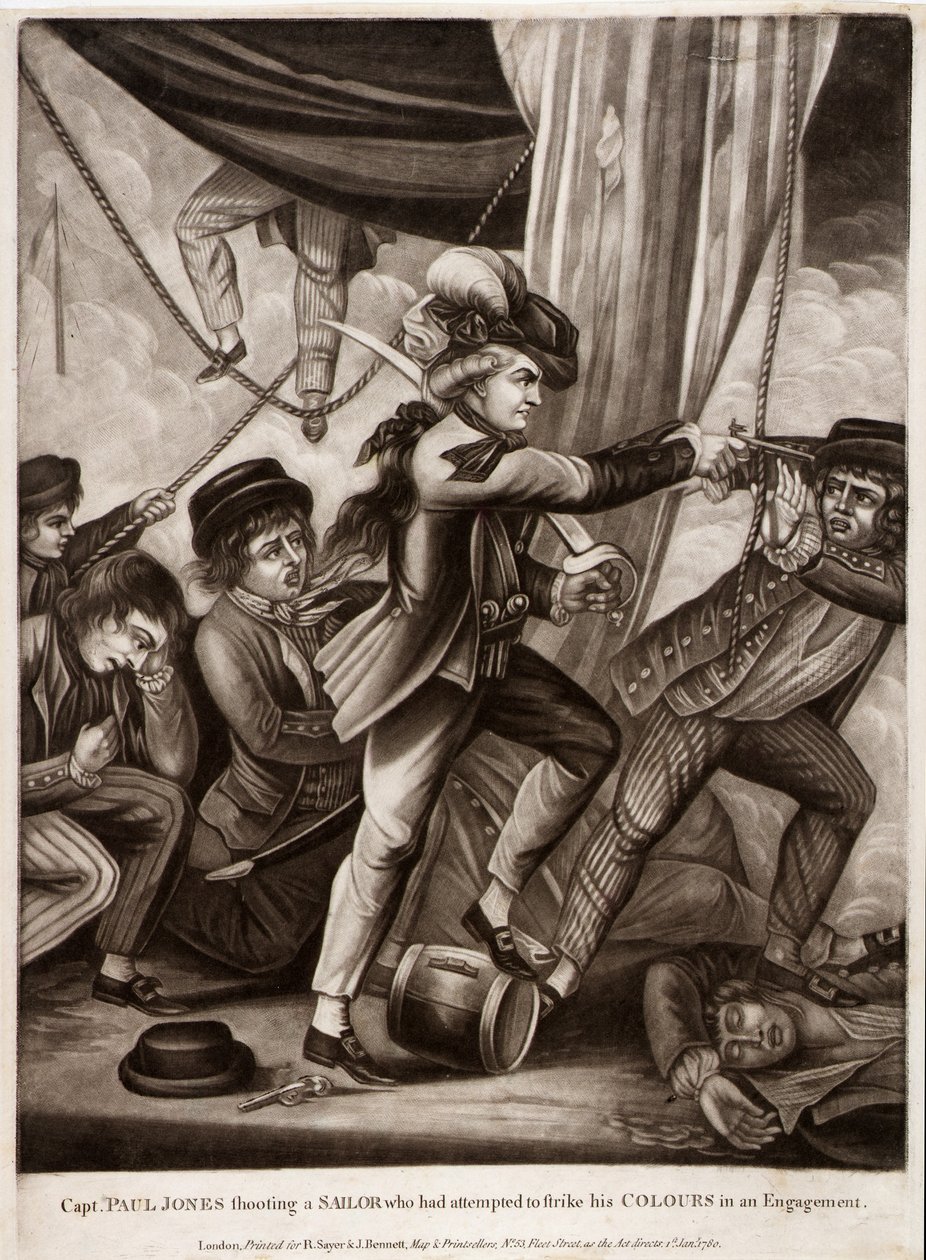 Capt. Paul Jones Shooting a Sailor Who Had Attempted to Strike His Colours in an Engagement by Unidentified